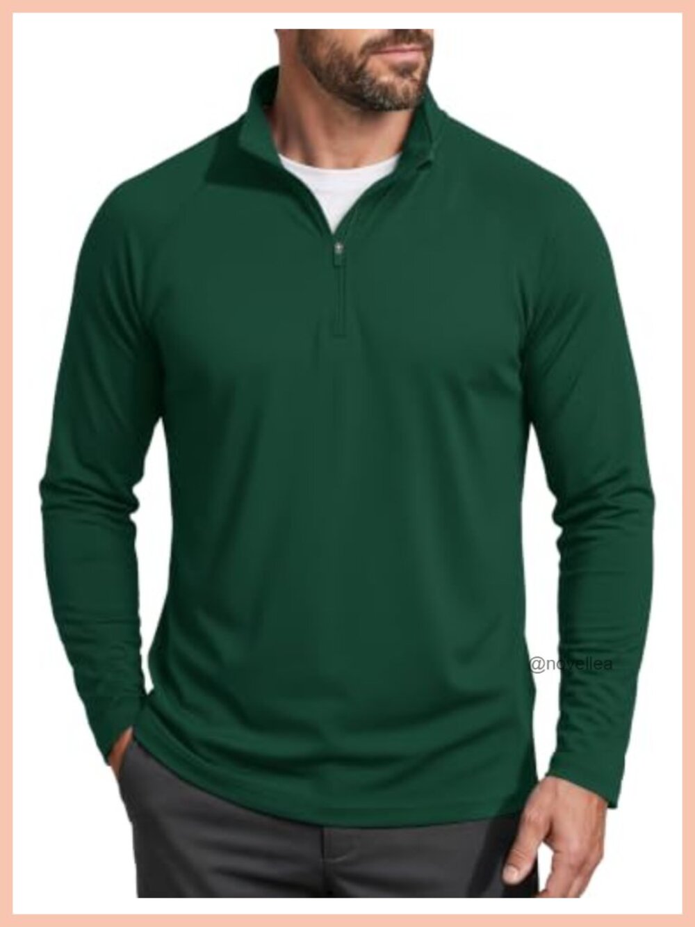 UPF 50+ Long Sleeve 1/4 Zip Sun Shirt Fishing Running Rash Guard